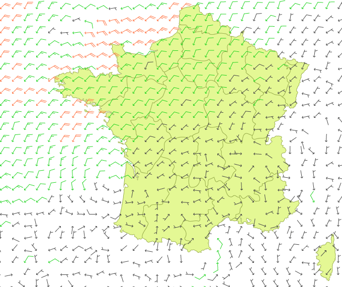 Windmaps over France