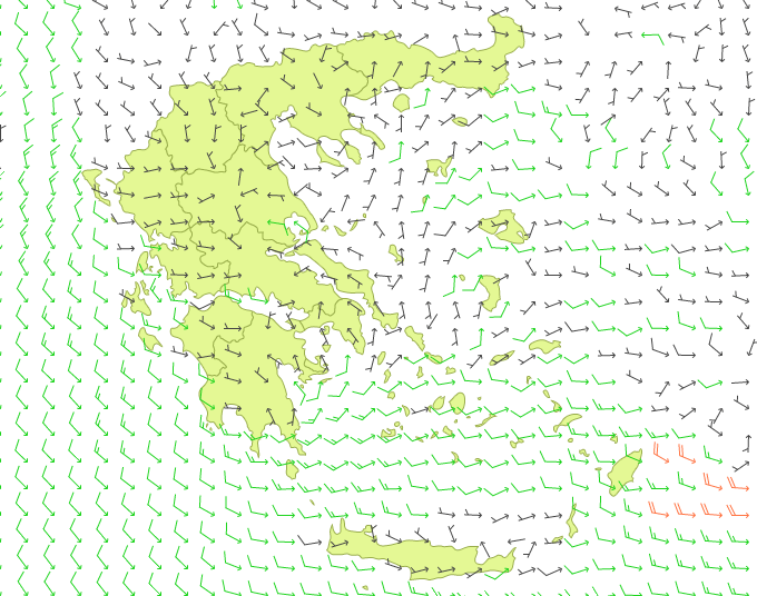 Windmaps over Greece